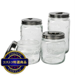 (コストコ) メイソン ガラス食品保存キャニスター 4点