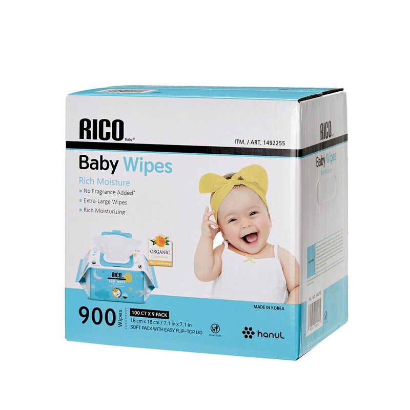 (コストコ) RICO 赤ちゃん用 おしりふき 900枚 - 画像 (2)
