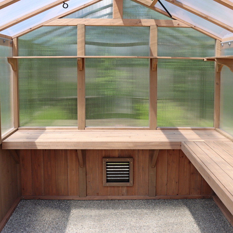(コストコ) Yardistry グリーンハウス 木製温室 2.4 x 3.0m - 画像 (4)