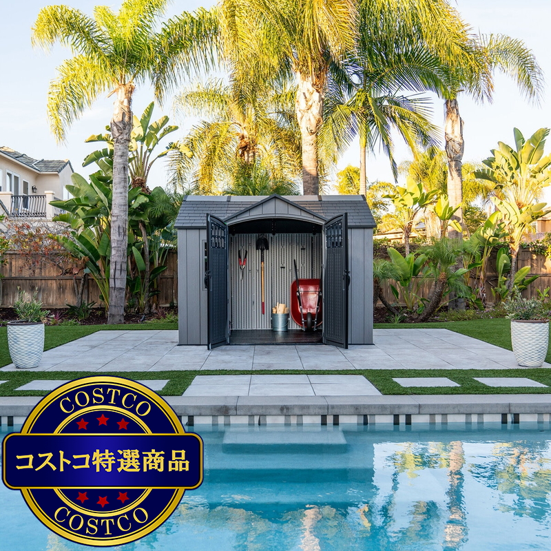 (コストコ) LIFETIME 10 x 8 フィート (3.0 x 2.4 m) 屋外用物置 60459A - 画像 (2)