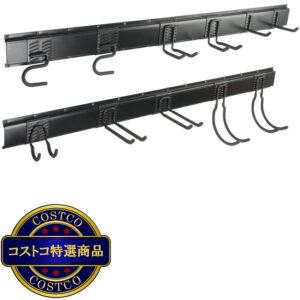 (コストコ) Richelieu（リシュリュー）ガレージレール式壁収納キッド (11 フック＆ 4レール)15ピース オーガナイザー