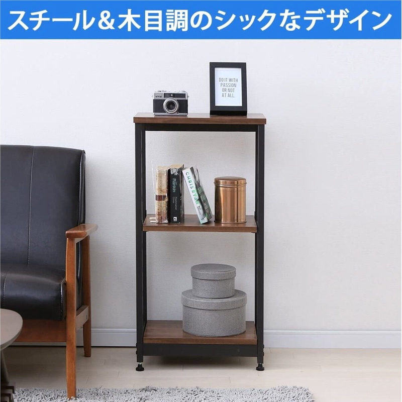 (コストコ) アイリスオーヤマ スチールウッドラック 幅42cm 3段 SWR-4280 251467 - 画像 (3)