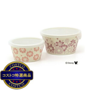 (コストコ) 三郷陶器 フラワー・フラワー ディズニー レンジパック 2個(MS)