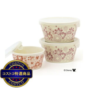 (コストコ) 三郷陶器 フラワー・フラワー ディズニー レンジパック 3個(MMS)