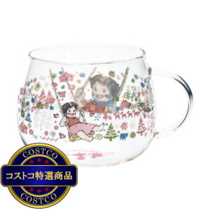 (コストコ) アルプスの少女ハイジ 耐熱ガラスマグ (ブランコハイジ版画) 420ml