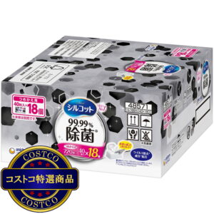 (コストコ) シルコット 99.99%除菌ウエットティッシュ 詰め替え 40枚 x 18個パック