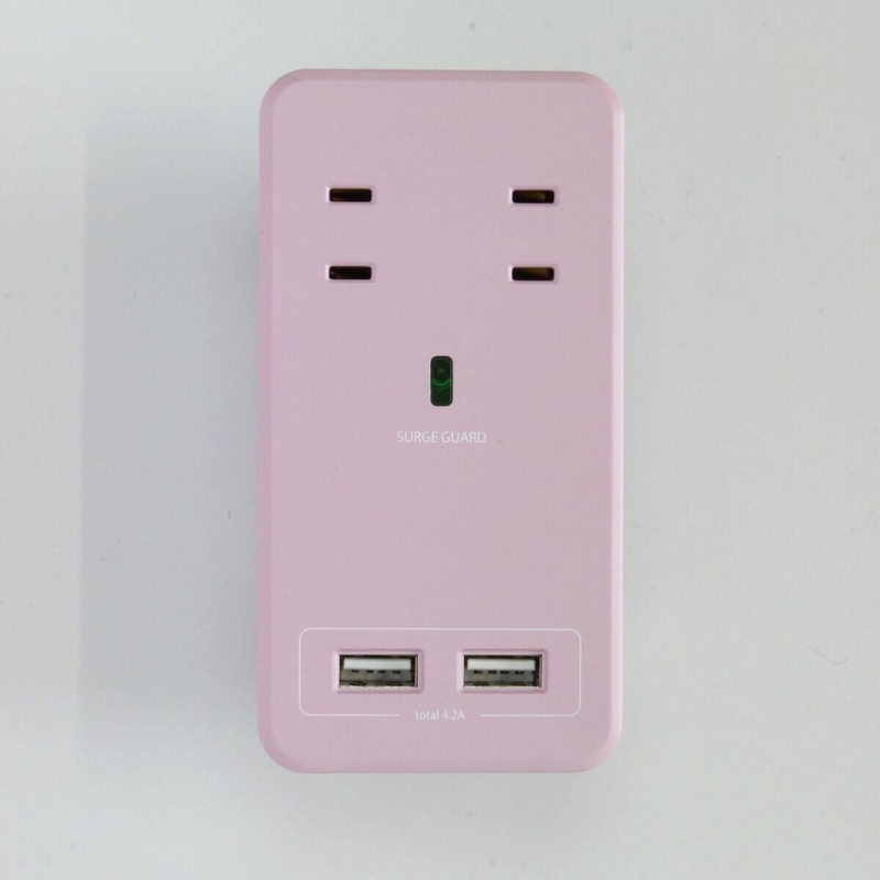 (コストコ) Fargo(ファーゴ)SATI COLOR(サティカラー) AC4個口 4.2A USB 全14色 CT221 ピンク