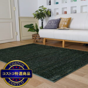 (コストコ) スミノエ 防炎・防音ラグ リュストル 200cm x 200cm フォレストグリーン