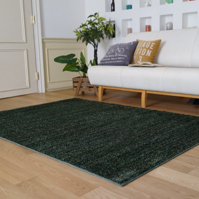 (コストコ) スミノエ 防炎・防音ラグ リュストル 200cm x 300cm フォレストグリーン