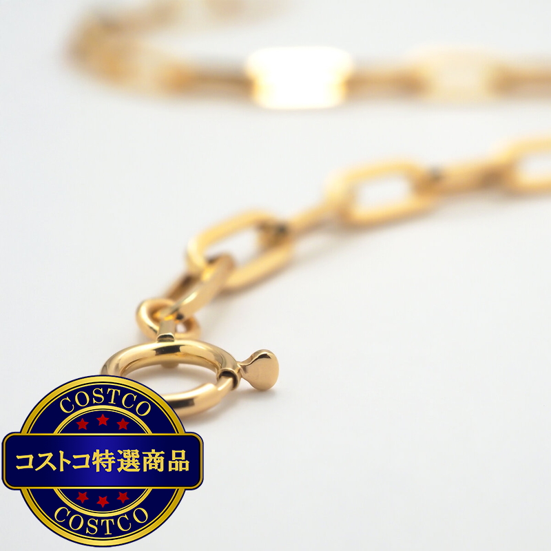 (コストコ) 18K イエローゴールド ペーパークリップ ブレスレット - 画像 (4)