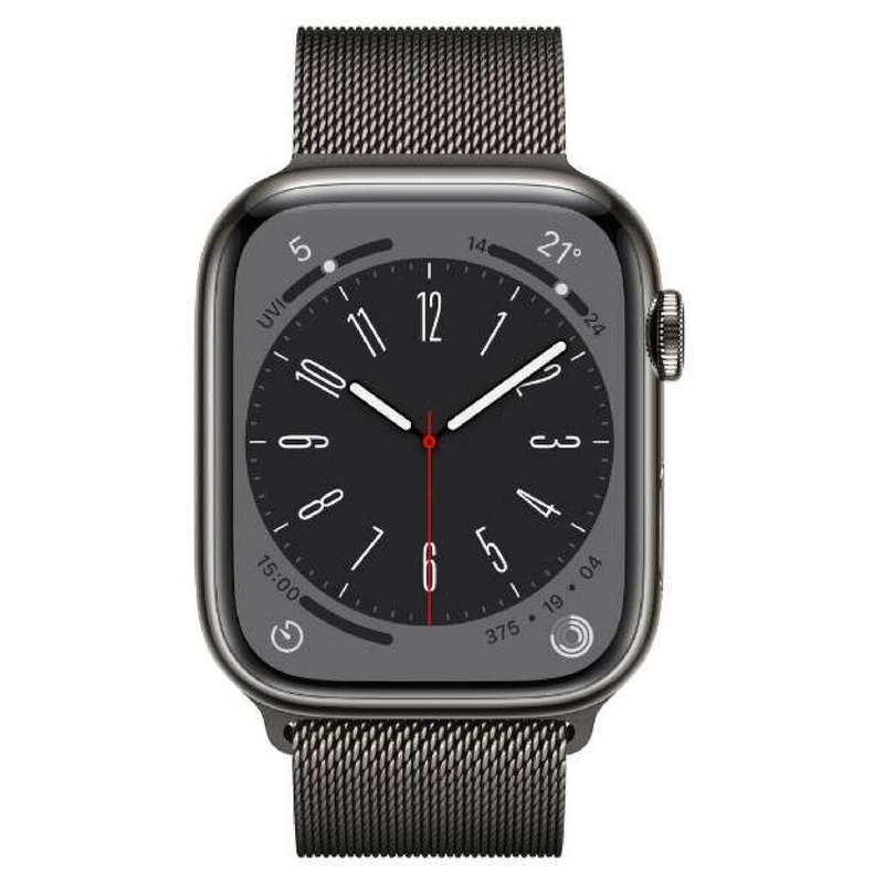 (コストコ) Apple Watch Series8 GPS+Cellular 45mm グラファイトステンレススチールケースとグラファイトミラネーゼループ