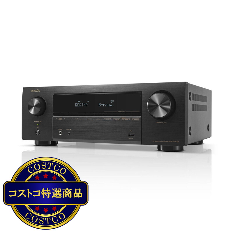 (コストコ) デノン 5.2CH AVサラウンドレシーバー AVRX580BTK RECEIVER - 画像 (2)