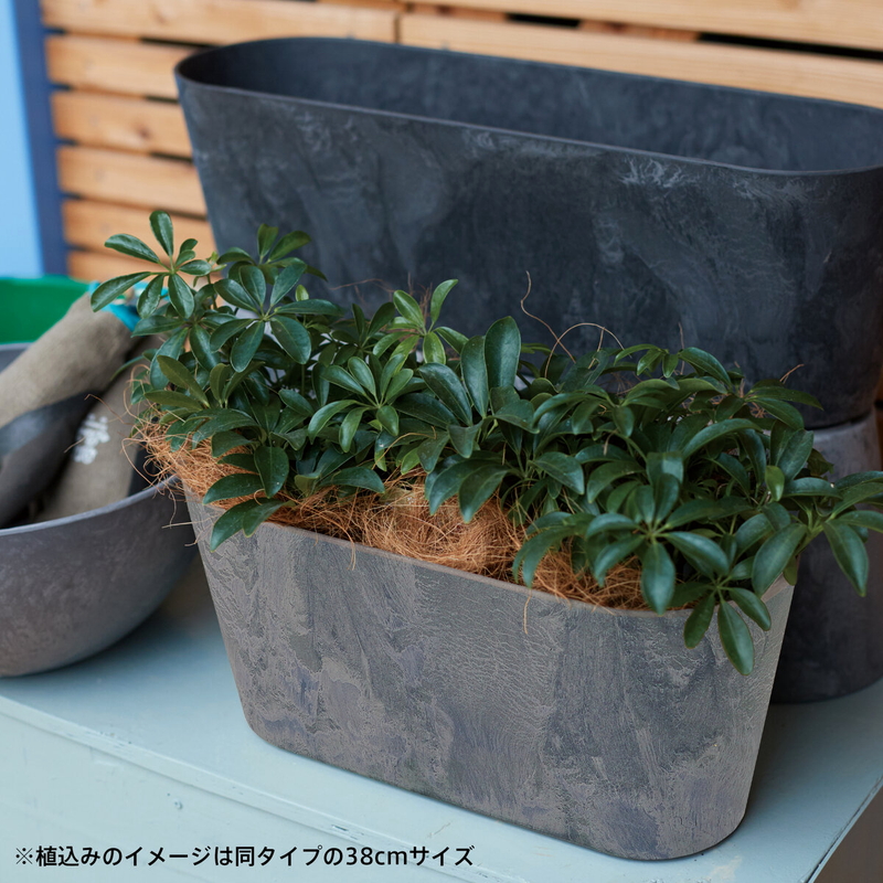 (コストコ) アートストーン ラウンドコンテナ プランター 55cm 2個セット - 画像 (2)