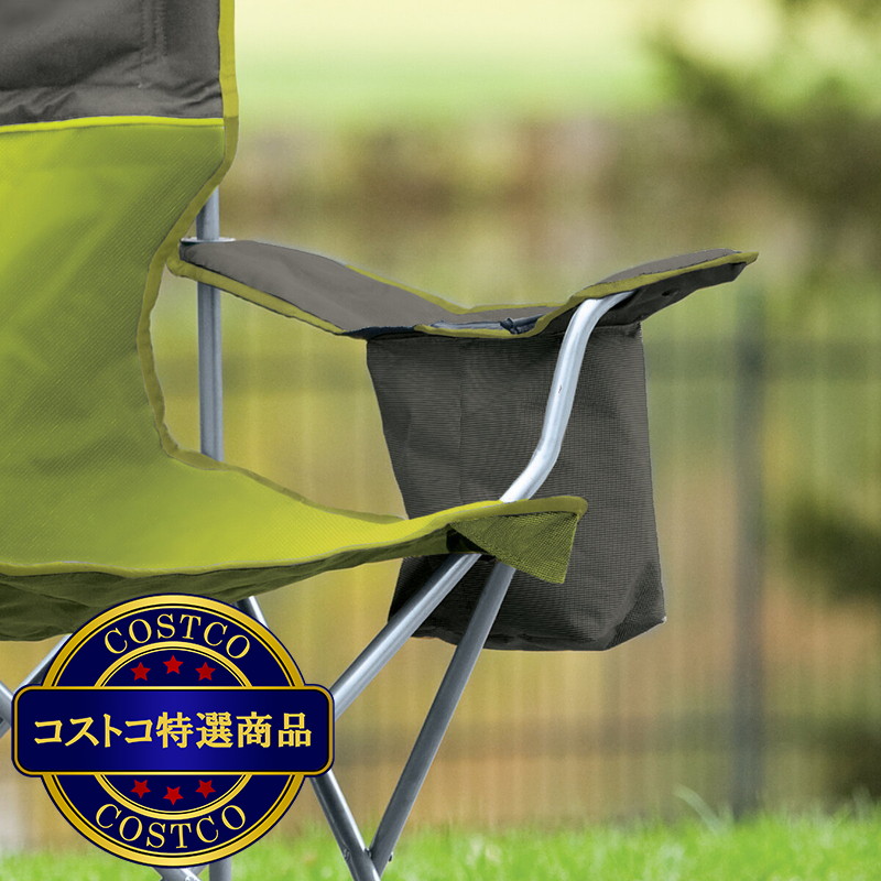 (コストコ) コールマン クーラー付きクァッドチェア ライムグリーン - 画像 (3)