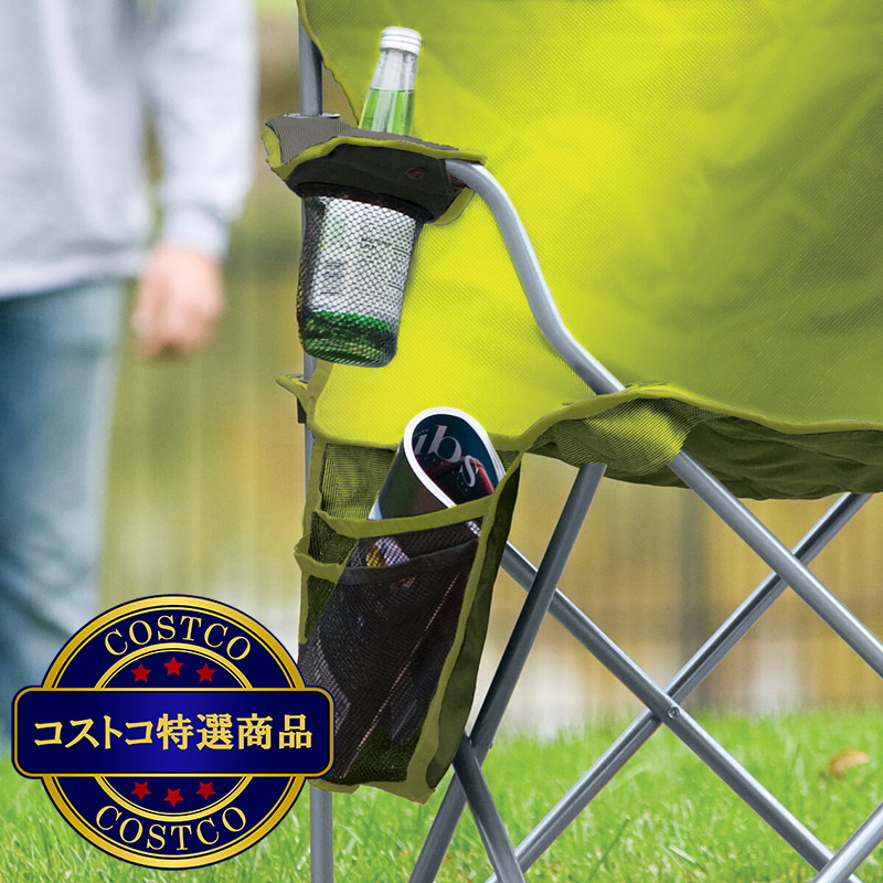 (コストコ) コールマン クーラー付きクァッドチェア ライムグリーン - 画像 (4)