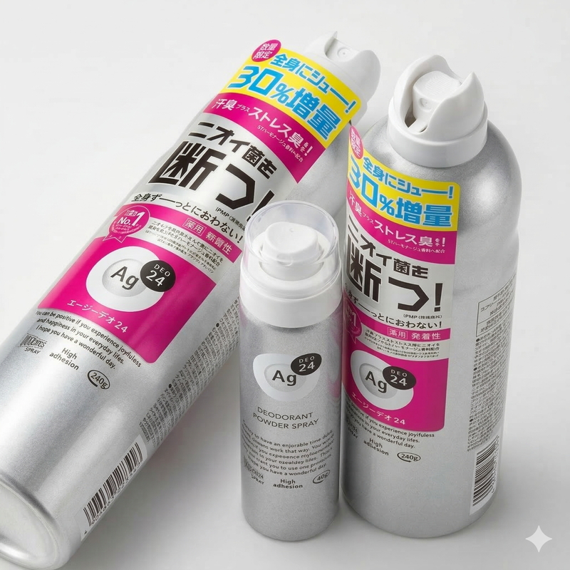 (コストコ) Agデオ24 パウダースプレー 無香料 240g x 2 + 40g