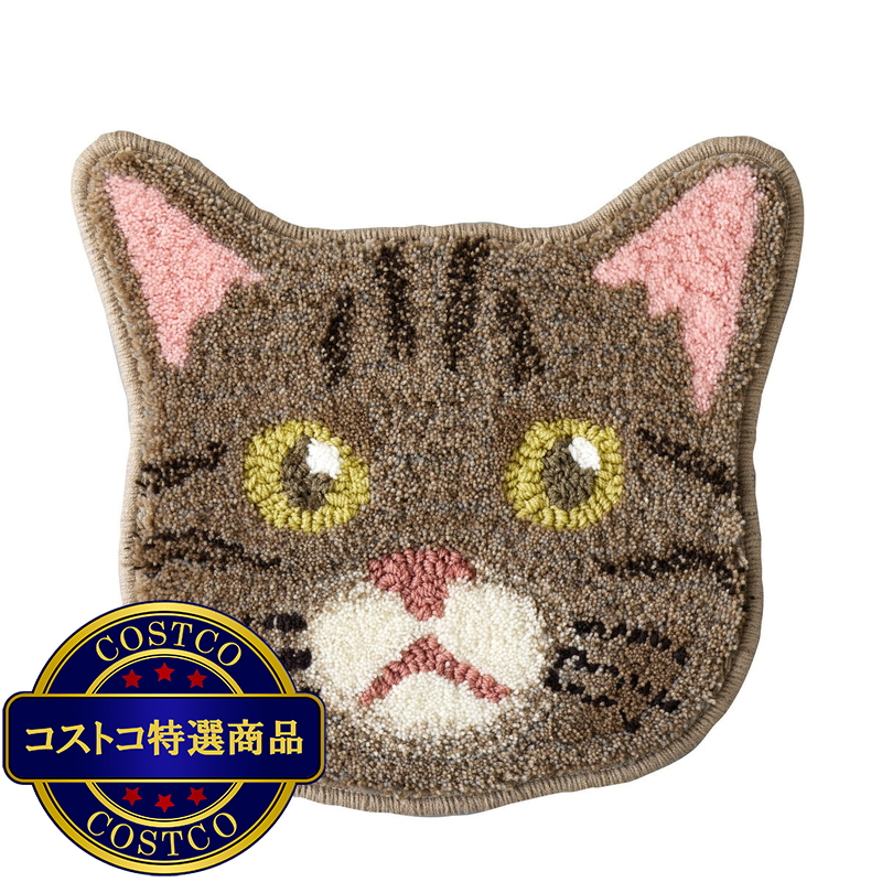 (コストコ) スミノエ チェアパッド ネコカオ キジトラ