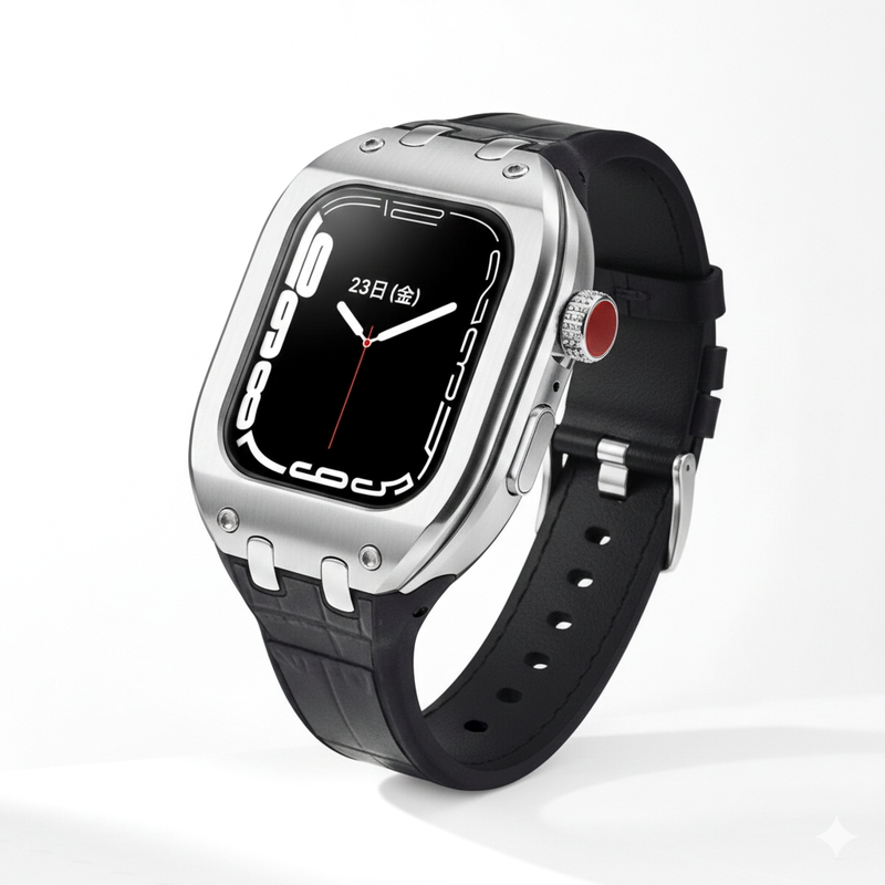 (コストコ) HUMBLE RICH Apple Watch Case 7/8/9対応 41mm レザー ブラック WBB0289-001