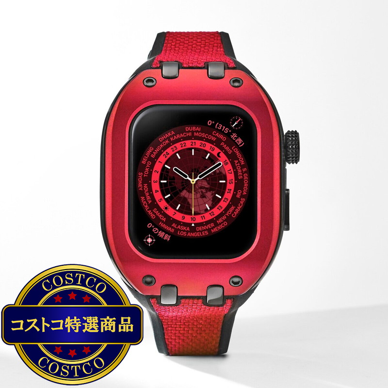 (コストコ) HUMBLE RICH Apple Watch Case 7/8/9対応 41mm ファブリック レッド WBB0289-013