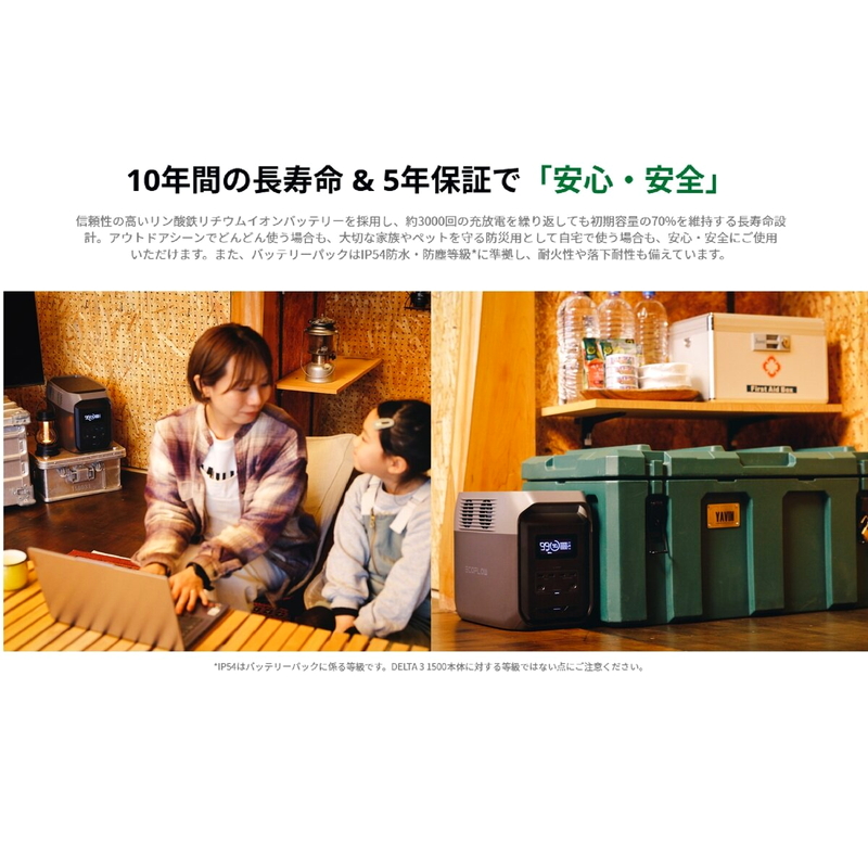 (コストコ) EcoFlow(エコフロー) ポータブル電源 デルタ3 1500 容量1,536Wh EFDELTA1500-JP-B-Cbox - 画像 (4)