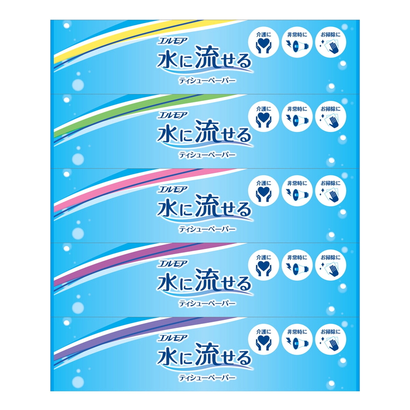 (コストコ) エルモア 水に流せるティッシュペーパー 5箱 x 12パック - 画像 (2)