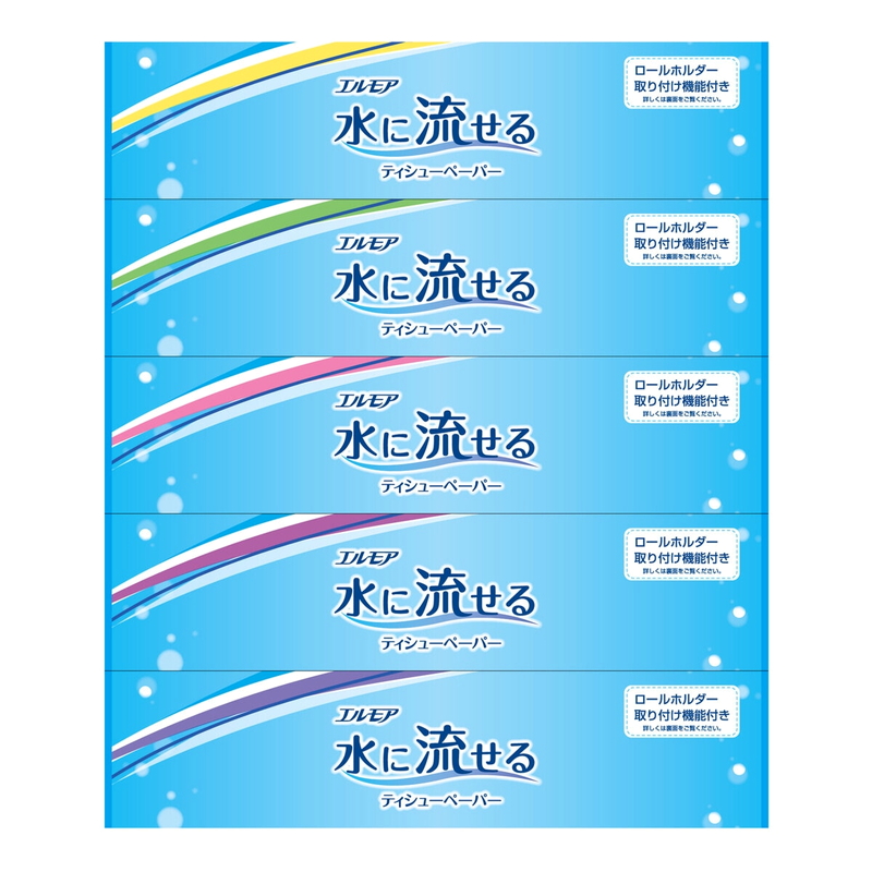 (コストコ) エルモア 水に流せるティッシュペーパー 5箱 x 12パック - 画像 (3)