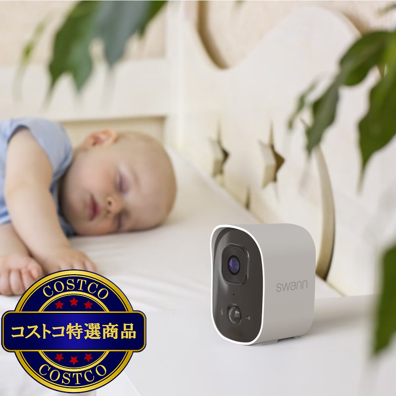 (コストコ) Swann(スワン)2K Wi-Fi バッテリー駆動 セキュリティカメラ 2個セット 16GB SDカード付属 - 画像 (2)