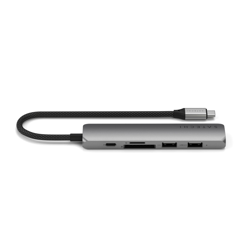 (コストコ) Satechi 6-in1 USB-C スリムマルチポートアダプター スペースグレー - 画像 (2)