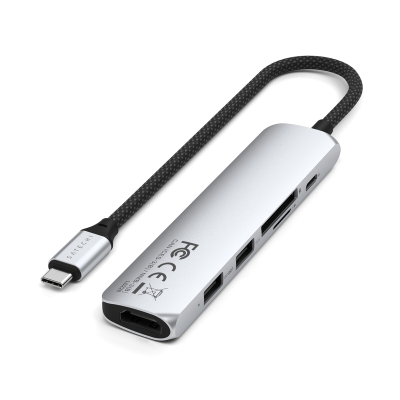 (コストコ) Satechi 6-in1 USB-C スリムマルチポートアダプター シルバー - 画像 (3)