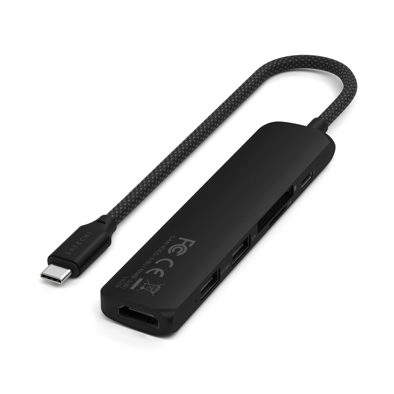 (コストコ) Satechi 6-in1 USB-C スリムマルチポートアダプター ブラック - 画像 (3)