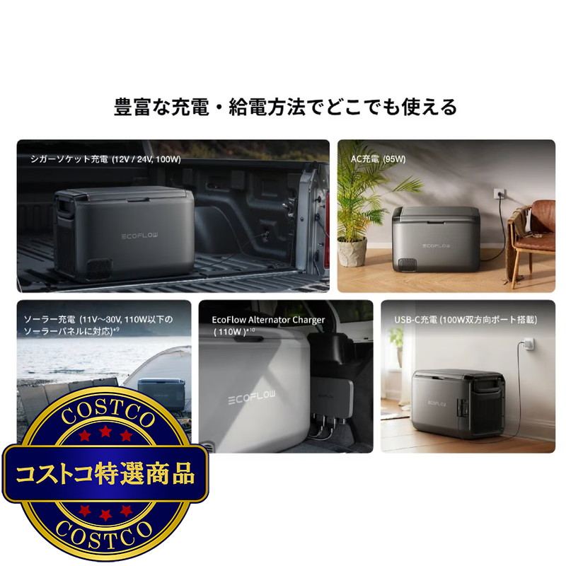 (コストコ) EcoFlow (エコフロー) GLACIER Classic 45L ポータブル冷蔵庫 - 画像 (4)