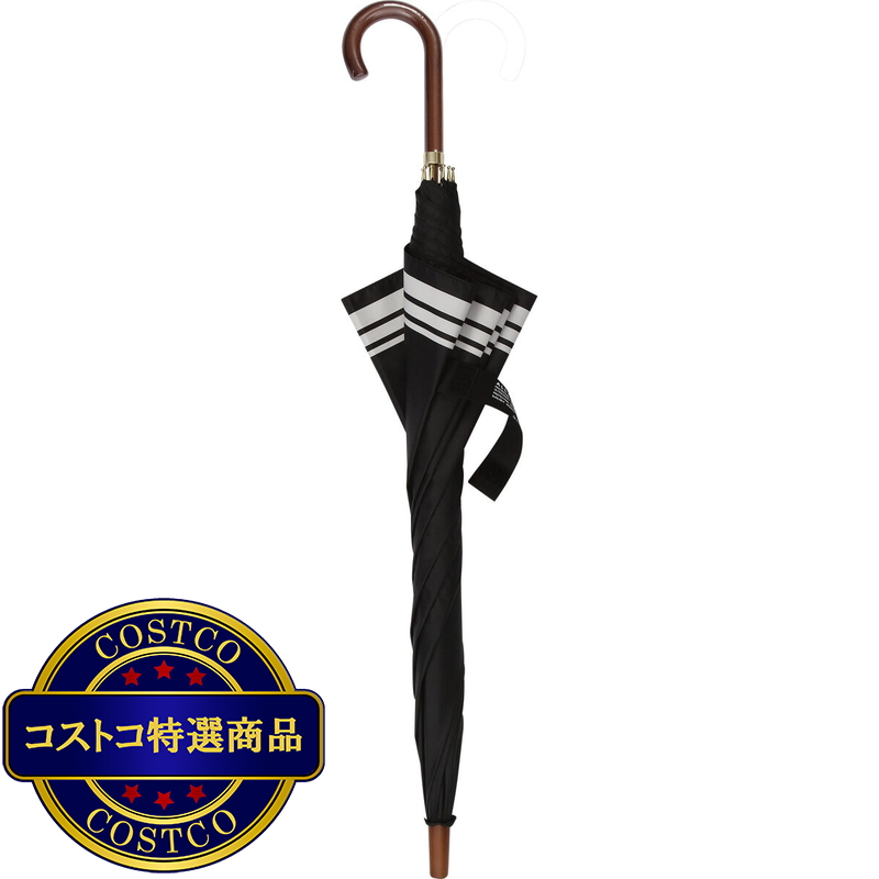 (コストコ) assa 日傘長傘 AL55 ブラック / トリプルライン AL552 - 画像 (2)