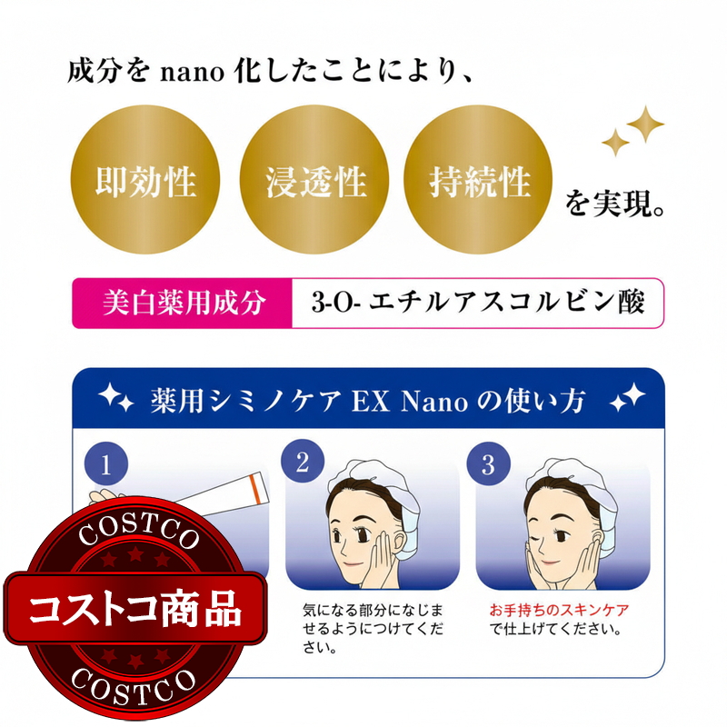 (コストコ) 薬用シミノケアEX Nano 20g - 画像 (4)