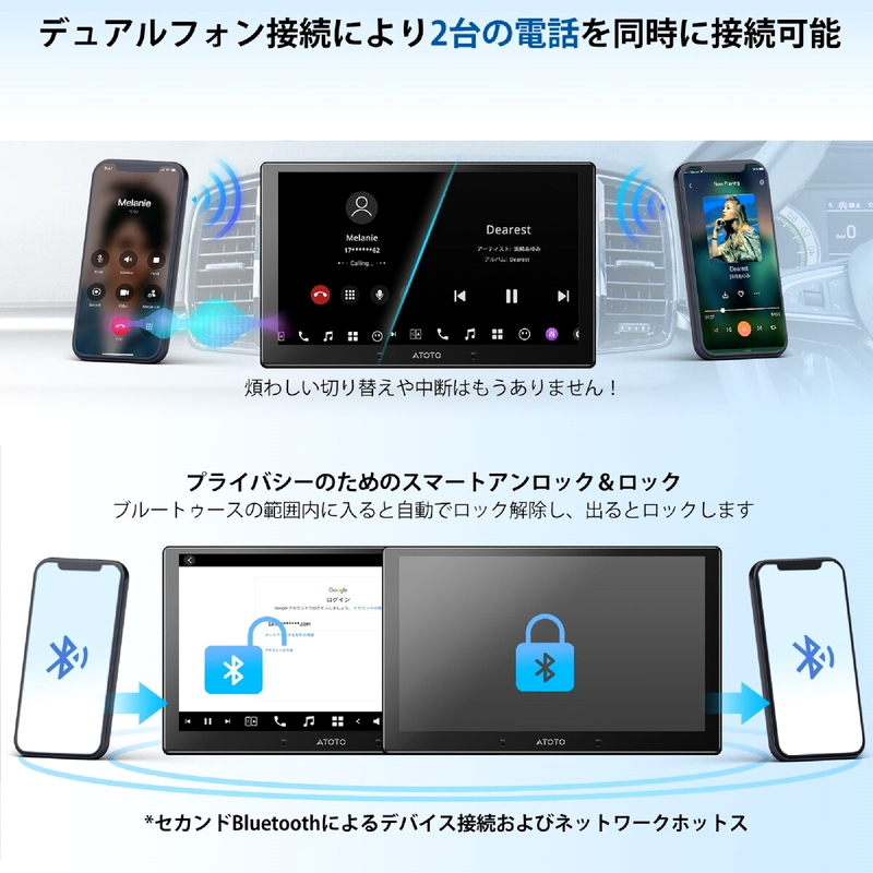 (コストコ) ATOTO ディスプレイオーディオ カーナビ 10.1インチ 2DIN X10G211E - 画像 (3)