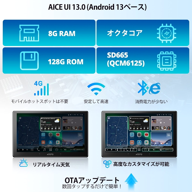(コストコ) ATOTO ディスプレイオーディオ カーナビ 10.1インチ 2DIN X10G211E - 画像 (4)