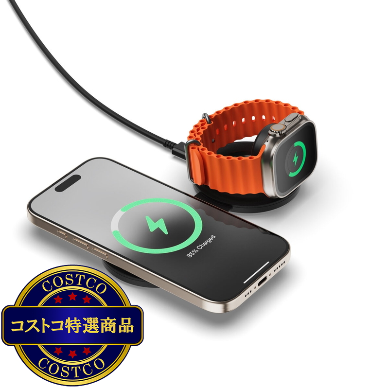 (コストコ) Satechi OntheGo 2-in -1 ワイヤレスチャージャー - 画像 (2)