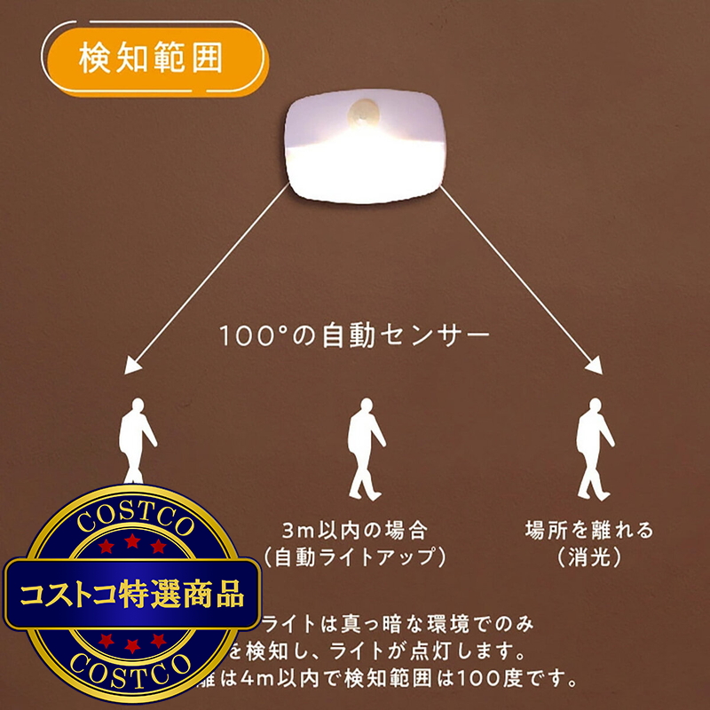 (コストコ) 7Life 壁付け人感センサー ライト - 画像 (3)