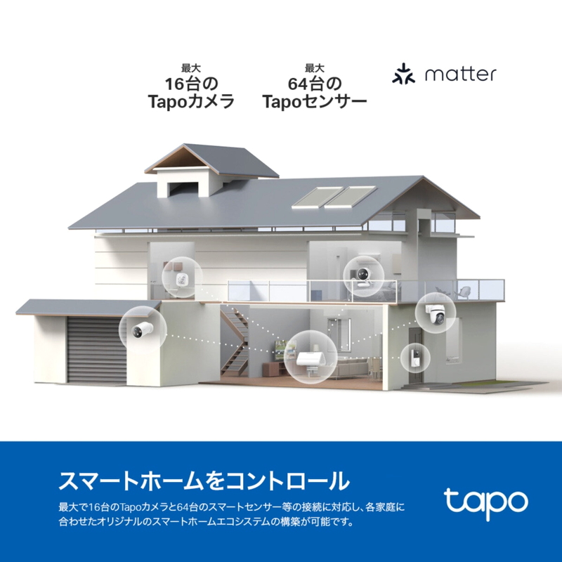 (コストコ) TP-Link Tapo スマートホームベース(H500)& 防犯カメラ(C465KIT 2個セット) - 画像 (2)