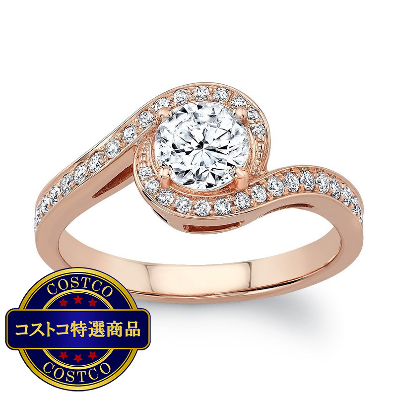 (コストコ) 18K ローズゴールド 1.05カラット ダイヤモンドリング