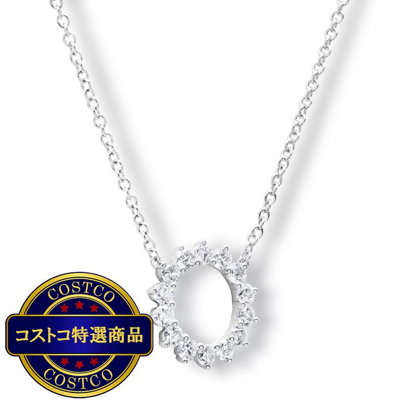 (コストコ) 18K ホワイトゴールド 0.5カラット ダイヤモンド サークルペンダント - 画像 (2)
