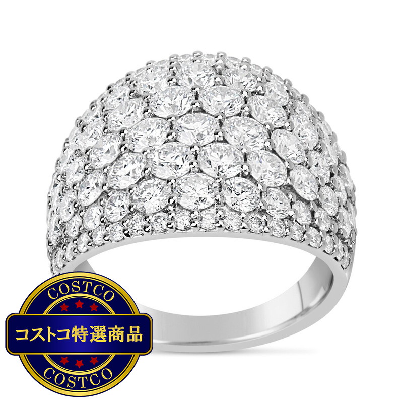 (コストコ) 18K ホワイトゴールド 3.14カラット ダイヤモンド リング