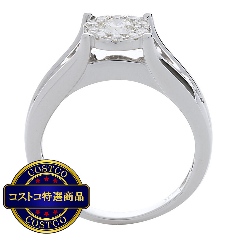 (コストコ) 18K ホワイトゴールド 0.75カラット ウェディング リング セット - 画像 (4)