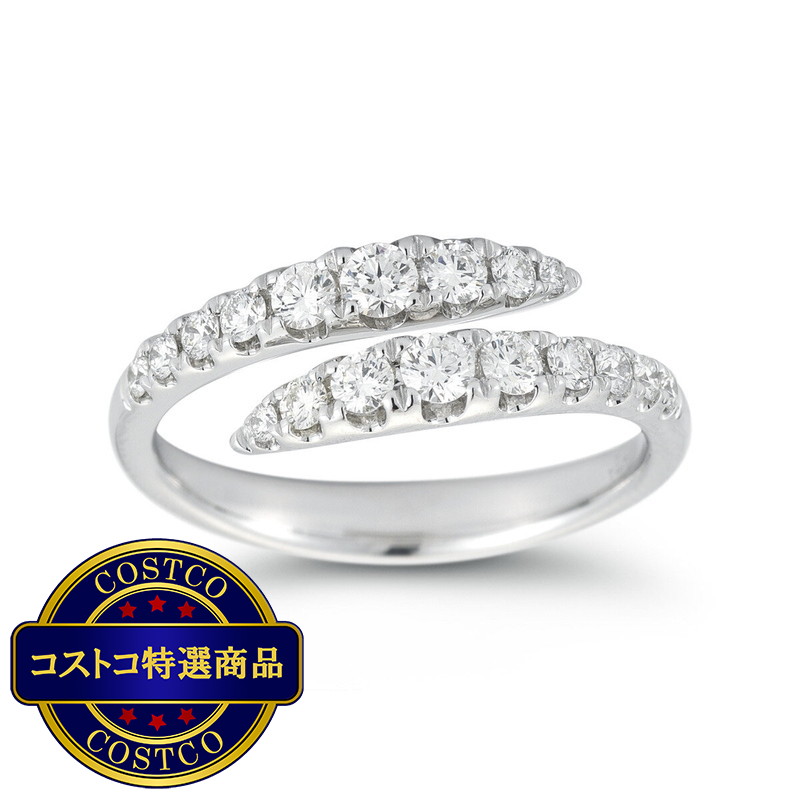 (コストコ) 18K ホワイトゴールド 0.59カラット ダイヤモンドリング - 画像 (2)