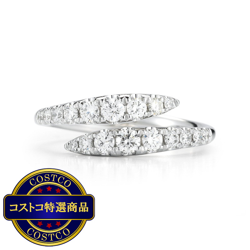 (コストコ) 18K ホワイトゴールド 0.59カラット ダイヤモンドリング