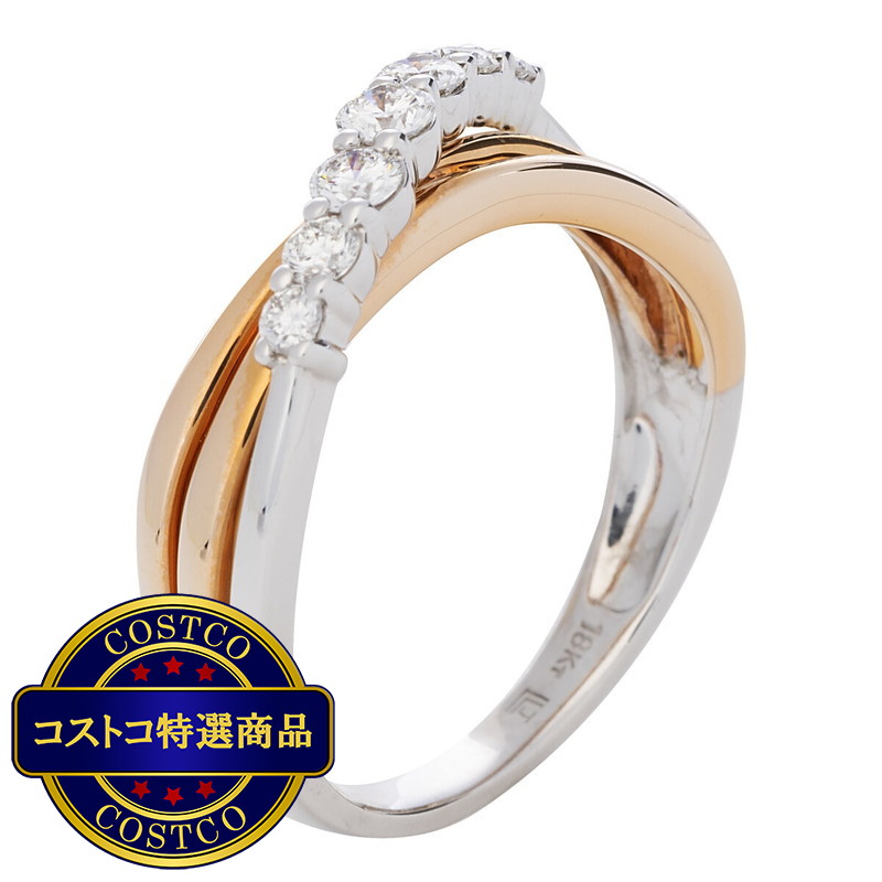 (コストコ) 18K ホワイト/ピンクゴールド 0.33カラット ダイヤモンド リング - 画像 (3)