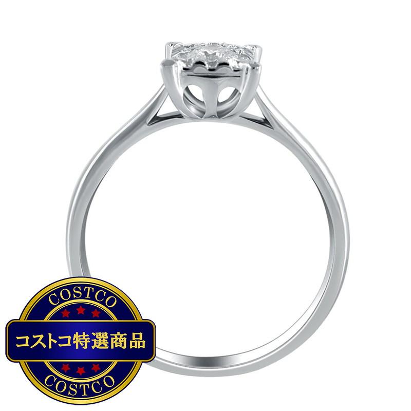 (コストコ) 18Kホワイトゴールド 0.7カラット ダイヤモンド スクエアリング - 画像 (2)
