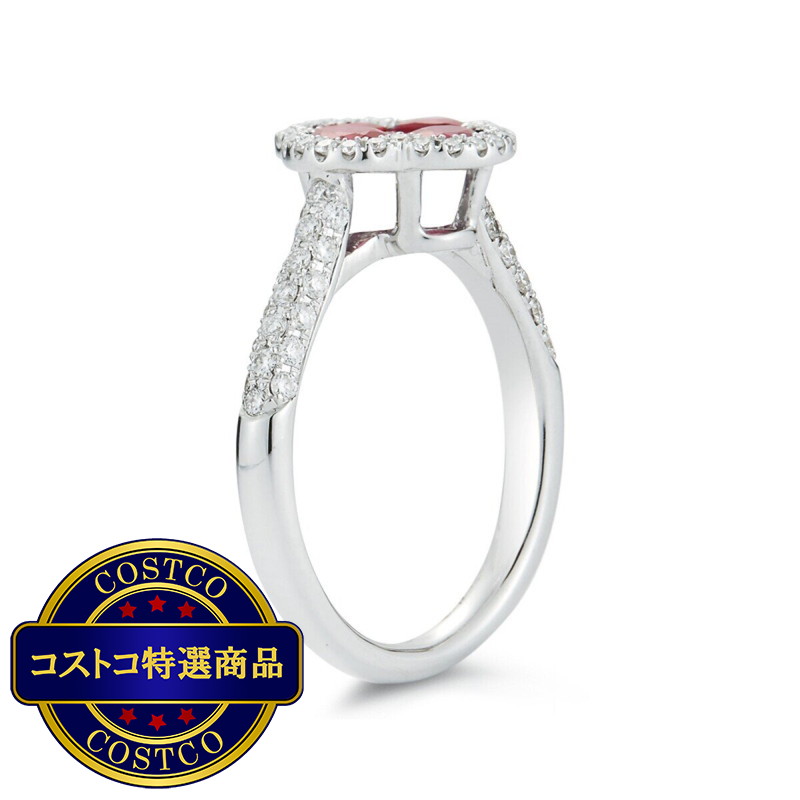 (コストコ) 18Kホワイトゴールド 0.38カラットダイヤモンド&ルビー リング - 画像 (3)