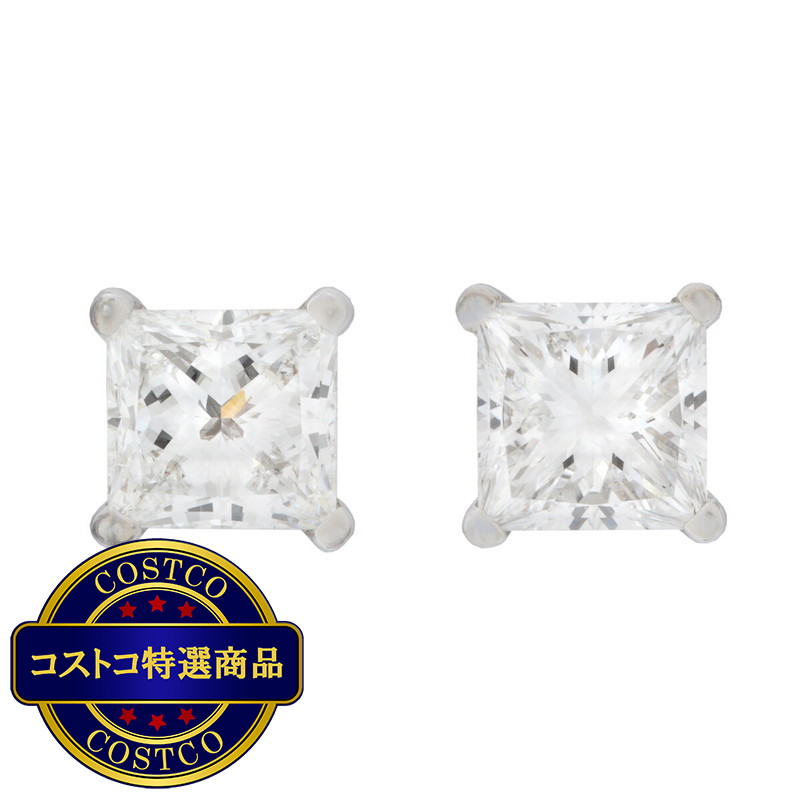 (コストコ) 18K ホワイトゴールド 0.6カラット ダイヤモンド ピアス