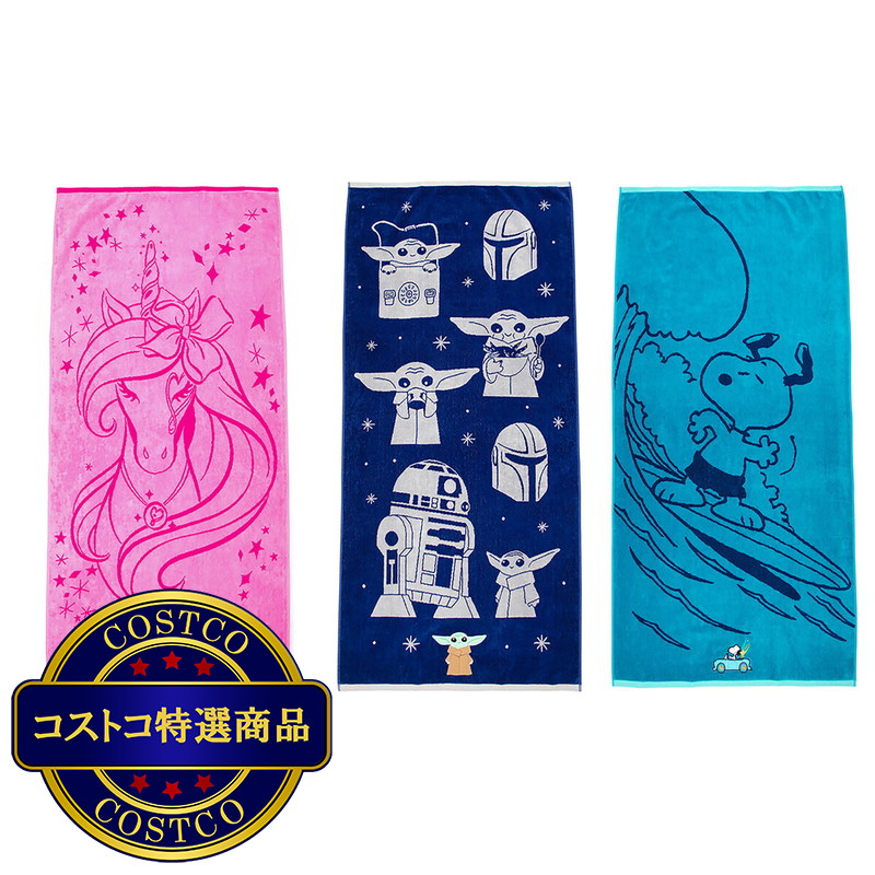 (コストコ) キャラクター ビーチタオル 83cm x 160cm