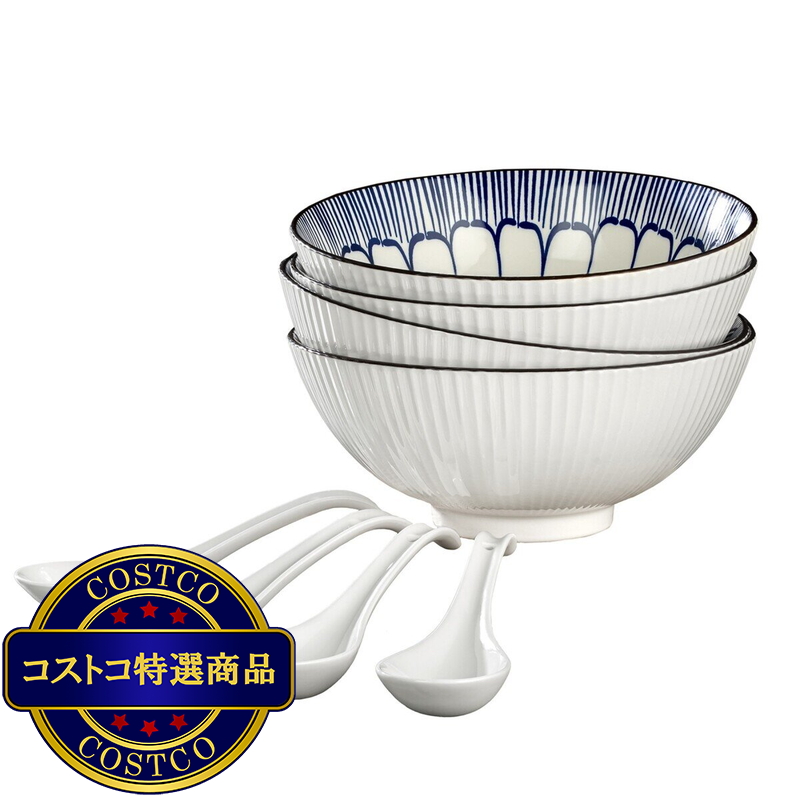 (コストコ) シグニチャーハウスウェア ラーメンボウル レンゲ付き 4個